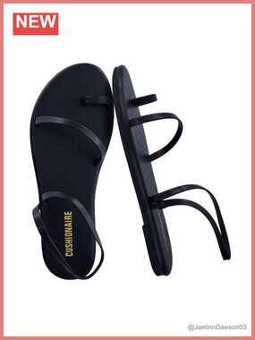 Strappy Flip Flops for Women Comfortable Flat Sandals with Memory Foam